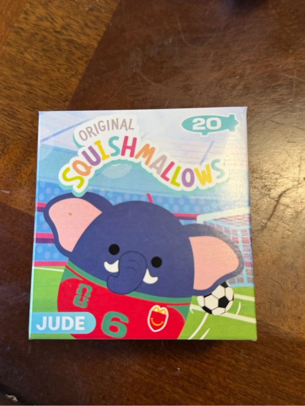 FIFA WORLD CUP MCDONALDS Squishmallows JUDE #20 Plush Box - Purple & Pink